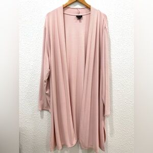 J. Jill Wearever Collection Women’s Size 3X Pink Rosewater Long Duster Cardigan